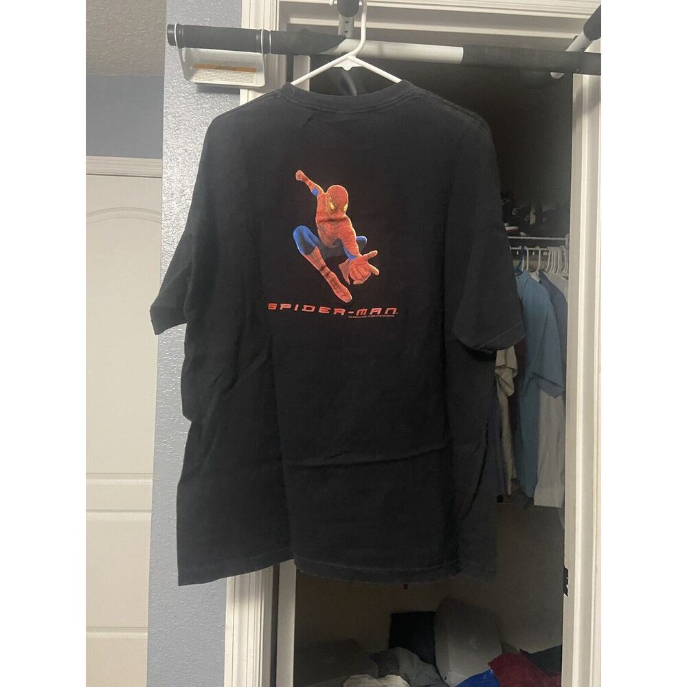 Vtg Marvel Movie Promo T Shirt 2002 Spiderman Logo Men's Sz XL Alstyle Tag Rare